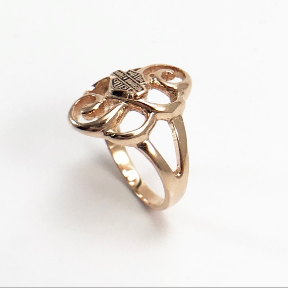 *** SOLD***Harley-Davidson 10kt Gold scroll Ring - Picture 2 of 3